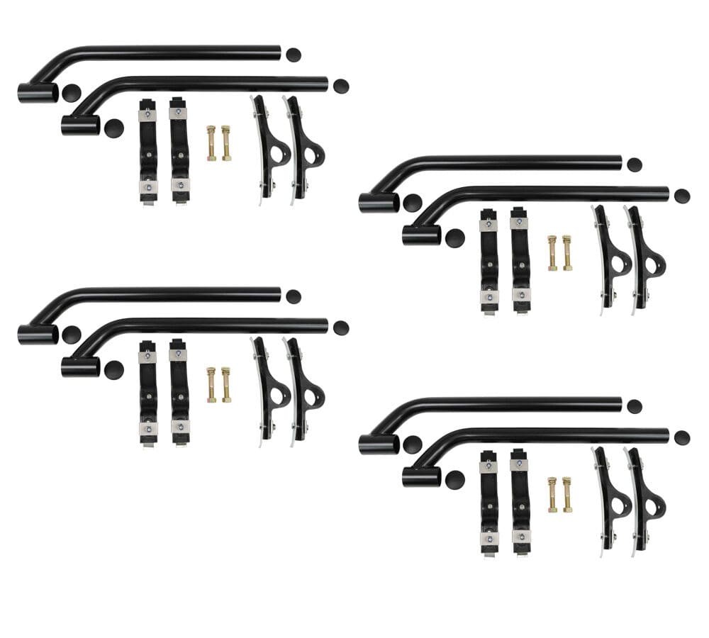 4 Pack Black Poly Coated Polymer Fender Mounting Kit for Semi Truck 8591000