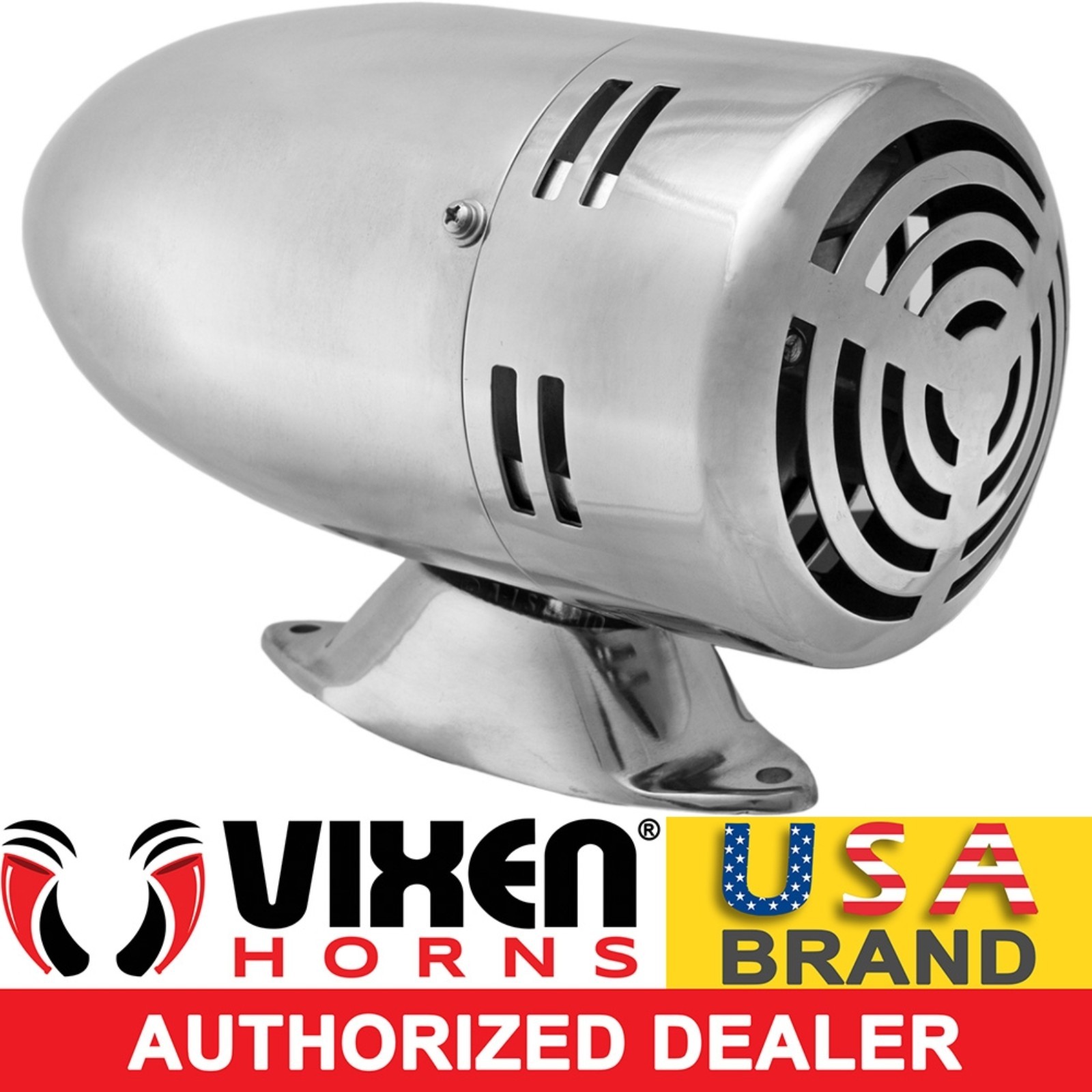 ELECTRIC MOTOR AIR RAID SIREN ALARM STAINLESS STEEL CAR/TRUCK 12V VXS-9070S