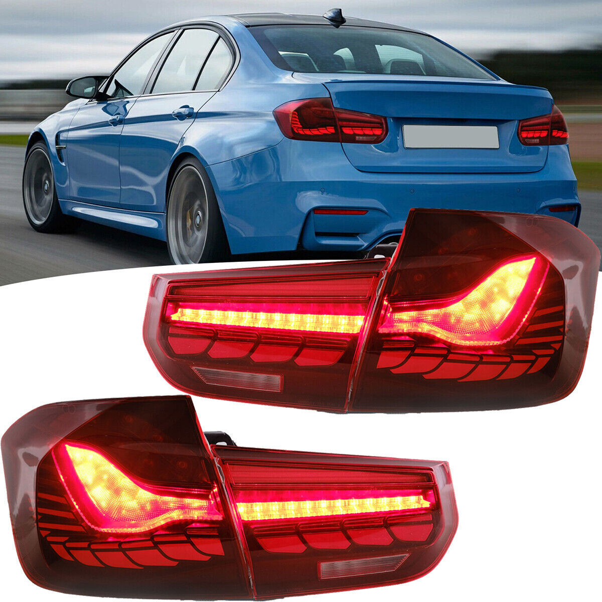 OLED GTS Animation Tail Lights For BMW F30 F80 M3 3 Series 2012-2018 Rear Lamps