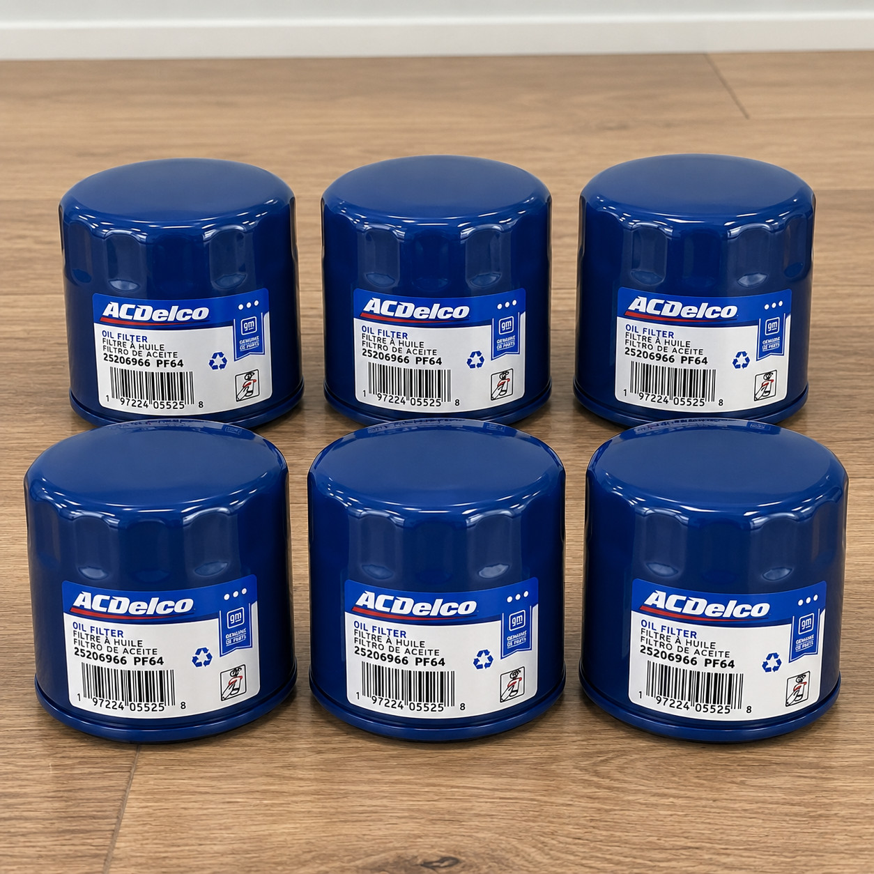 Set of 6 - ACDelco PF64 Oil Filter GM 25206966 OEM