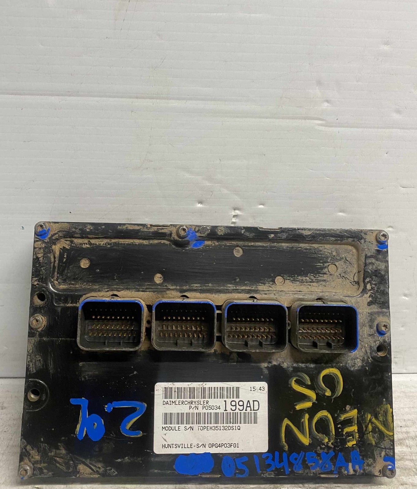2004 DODGE NEON 2.0L Engine Control Module P05034199AD 05134858AA P05034195AG