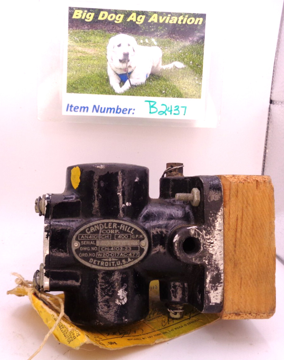 CANDLER HILL, AN4101-CH, FUEL PUMP, 400 GPH, USED-NOT TESTED (B2437) CANDLER HILL, AN4101-CH, FUEL PUMP, 400 GPH, USED-NOT TESTED (B2437)