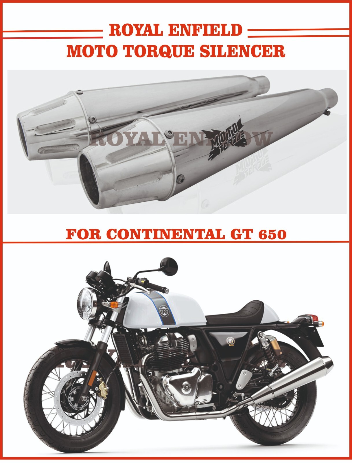 Fit For Royal Enfield Moto Torque Silencer for Continental GT 650 -
