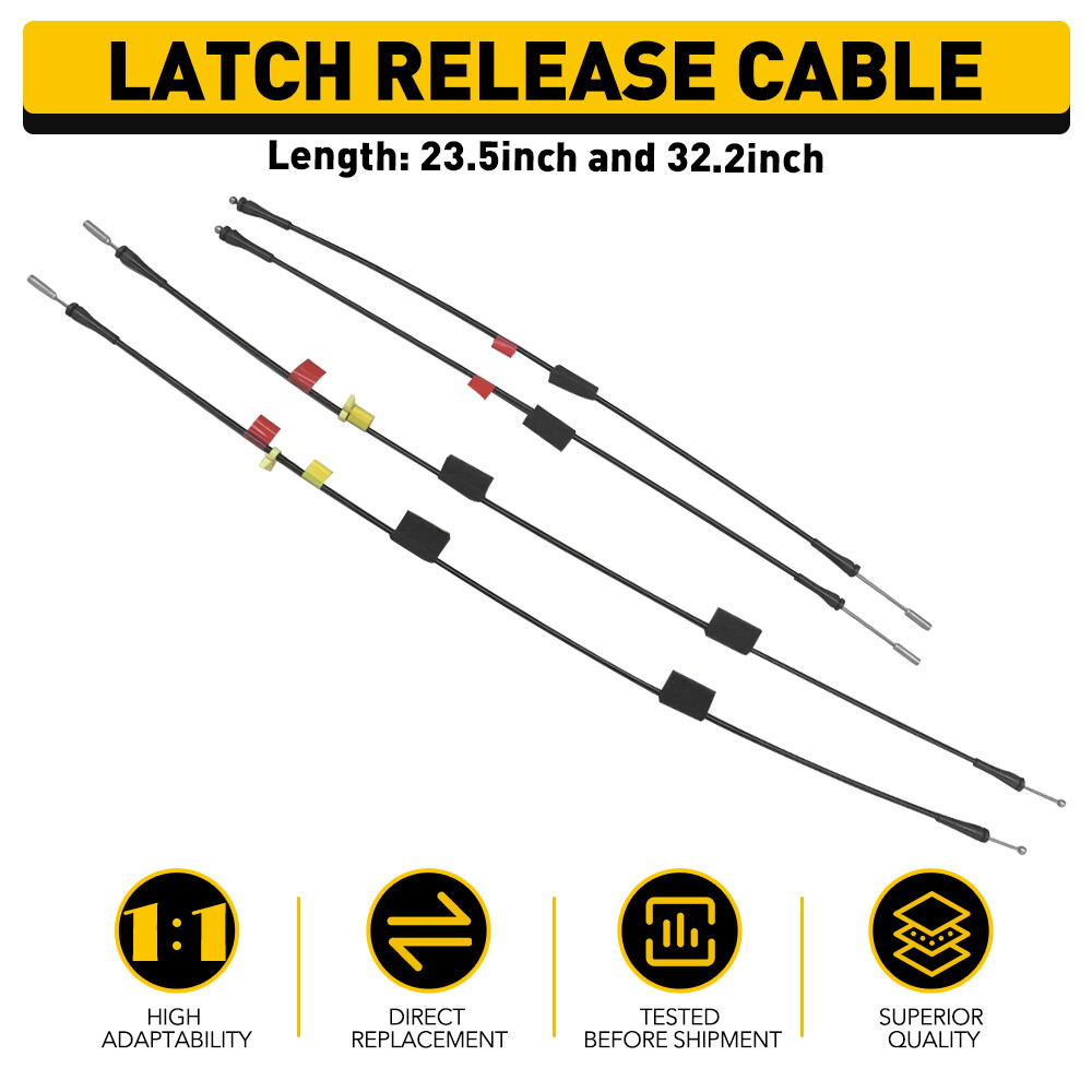 Rear Door Upper+Lower Side door Latch Release Cable for Ford F150 F250 97-04 EOA