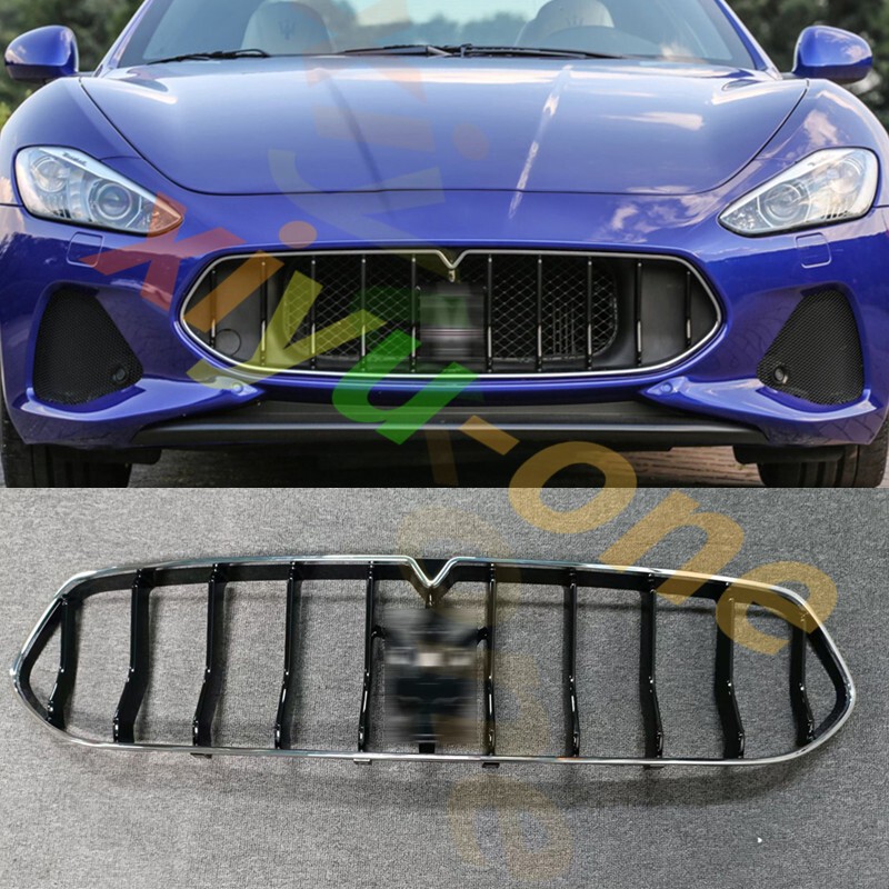 ABS Chrome+Black Front Bumper grill grille For 2018-2022 Maserati GranTurismo