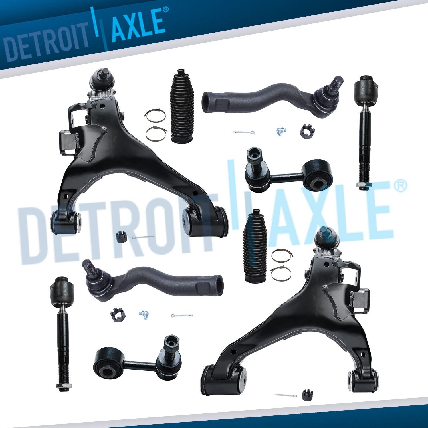For 2008 - 2019 Toyota Sequoia Tundra Front Lower Control Arms Tierods Sway Bars
