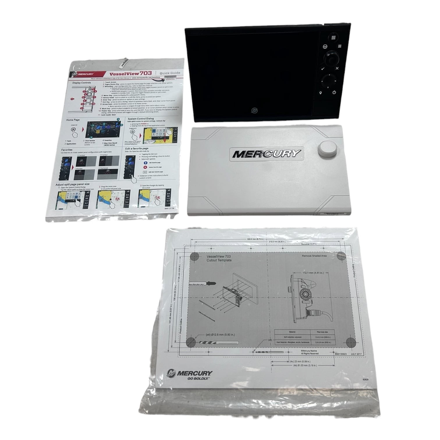 Mercury Vessel View 703, Touch Screen Display w/ Sun Cover (Scratched / Damage)
