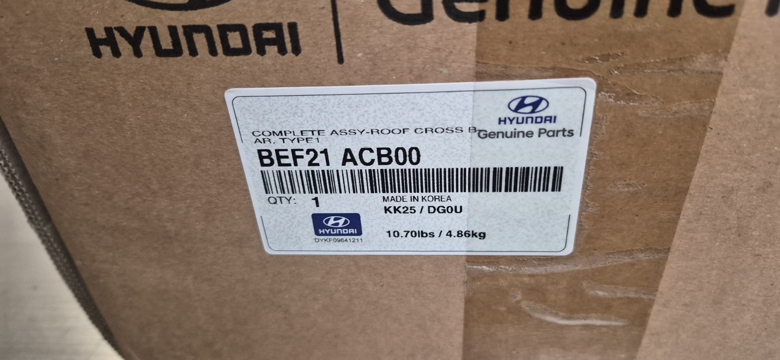 New OEM genuine Hyundai Roof Rack Cross Bars Kit 2024-2027 Kona BEF21-ACB00 pair New OEM genuine Hyundai Roof Rack Cross Bars Kit 2024-2027 Kona BEF21-ACB00 pair
