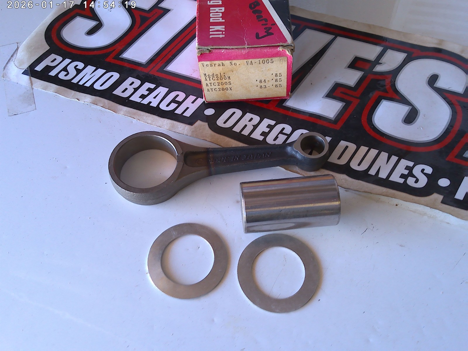 NOS VESRAH VA-1005 CONNECTING ROD KIT (PARTIAL KIT) HONDA 1984-1985 ATC200 M/S/X