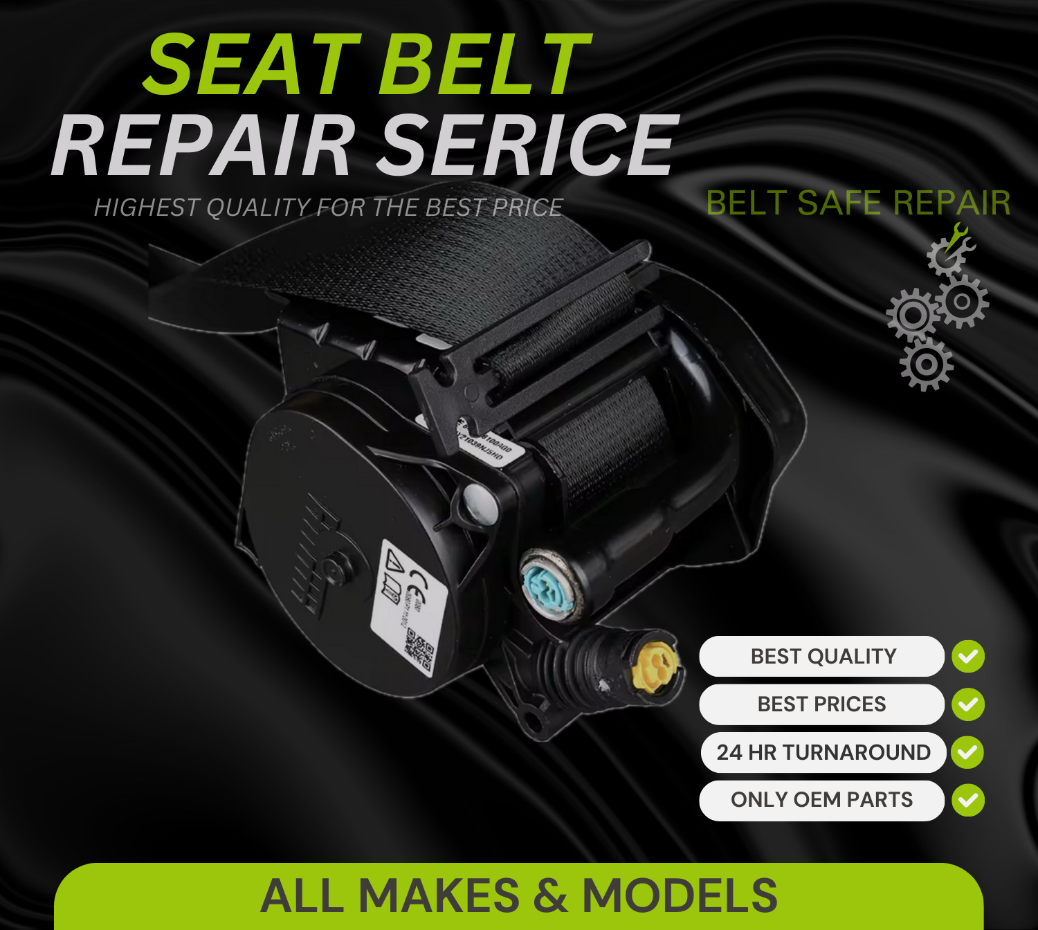 SINGLE STAGE SEAT BELT REPAIR SERVICE AFTER ACCIDENT FOR TOYOTA ALL MODELS SINGLE STAGE SEAT BELT REPAIR SERVICE AFTER ACCIDENT FOR TOYOTA ALL MODELS