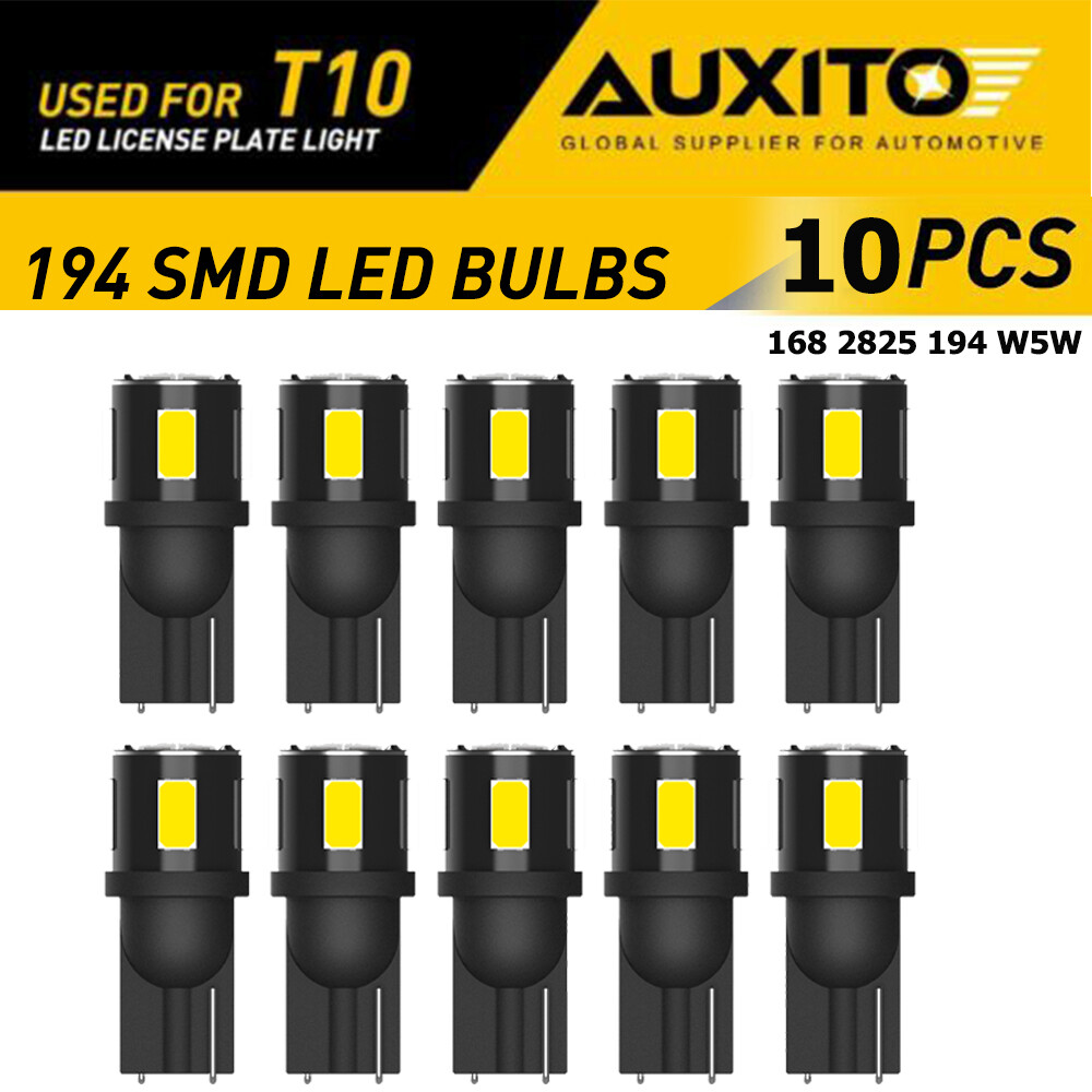AUXITO 10x T10 158 168 175 194 2825 W5W Car Wedge Lamp Dome Map Light 12V CANBUS AUXITO 10x T10 158 168 175 194 2825 W5W Car Wedge Lamp Dome Map Light 12V CANBUS