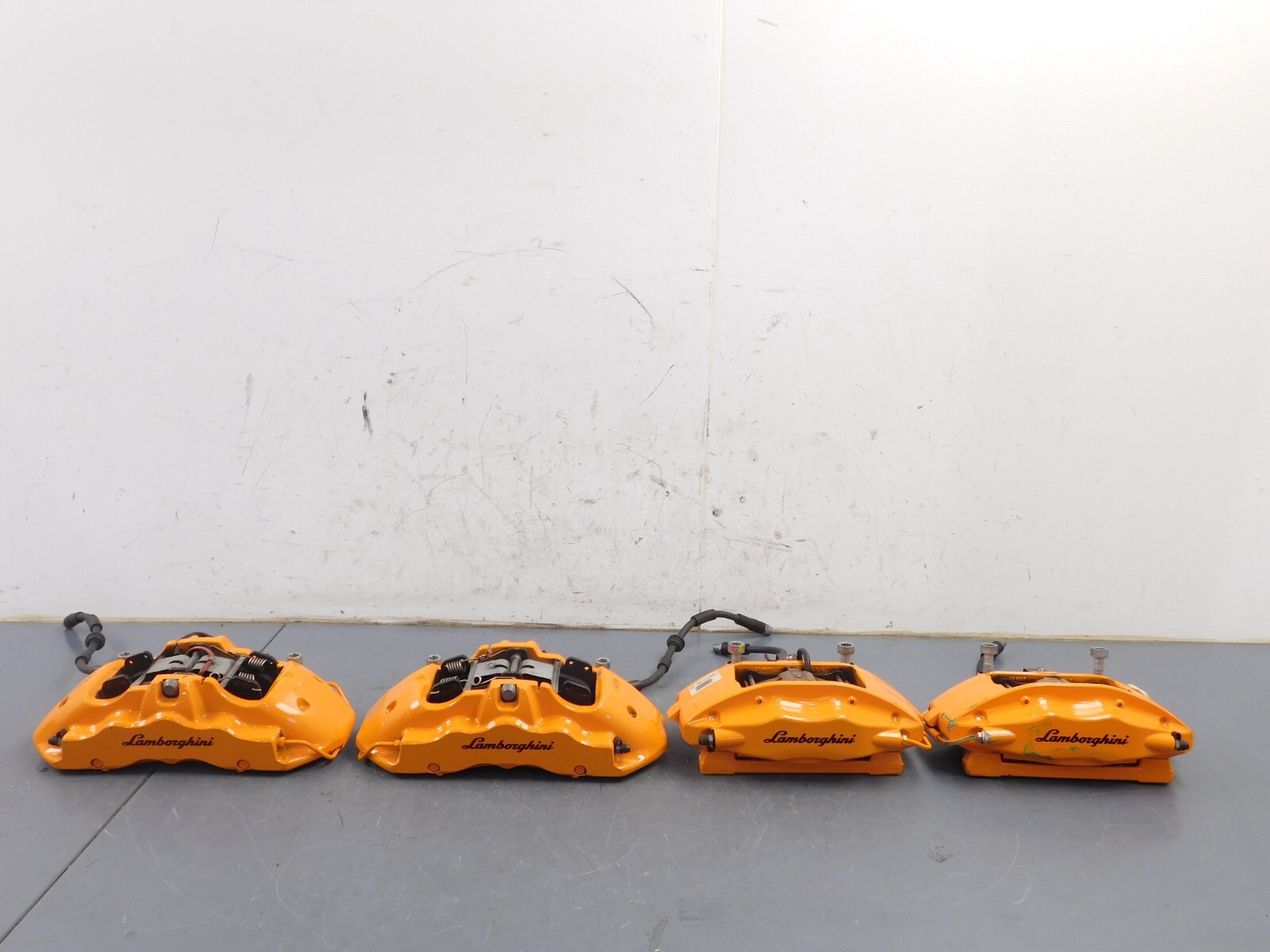 2013 Lamborghini Gallardo LP570-4 SL Brembo Orange Brake Caliper Set #3617 X8
