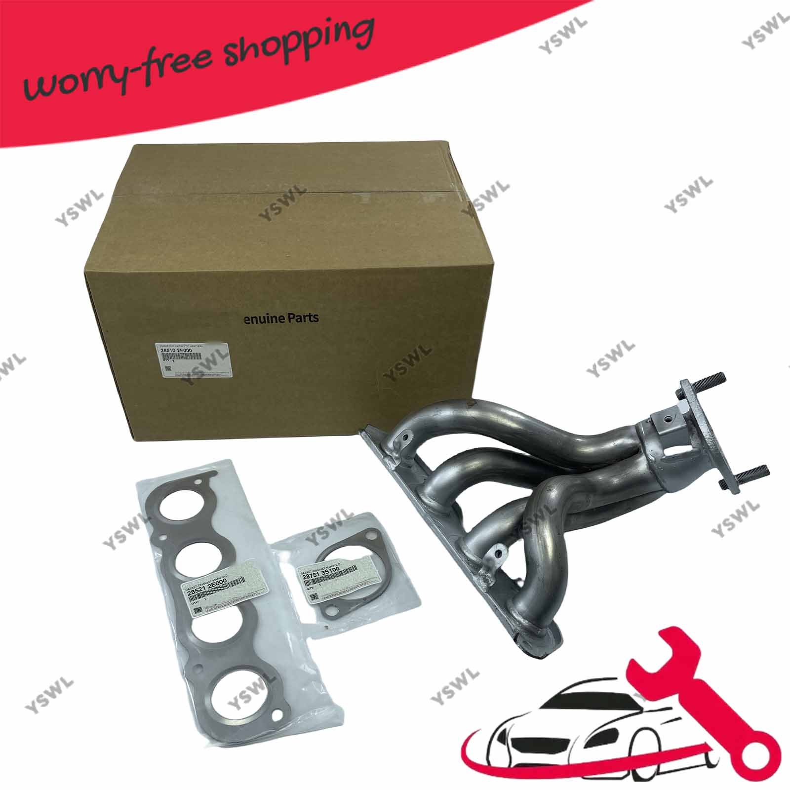 NEW For Hyundai Elantra Kia Forte Soul 3PCS Exhaust Manifold & Gasket