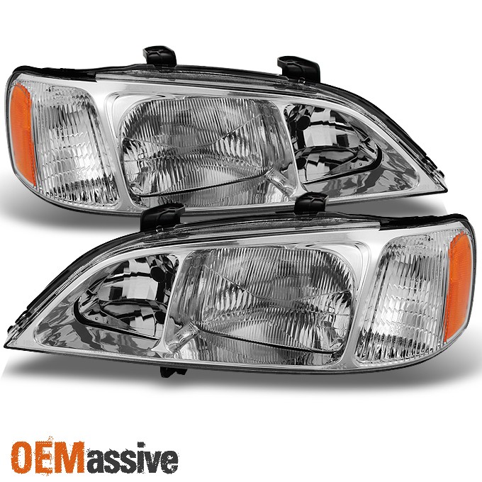 Fit 1999-2001 Acura TL Headlights Lights Lamps Replacement 99 00 01 Left+Right