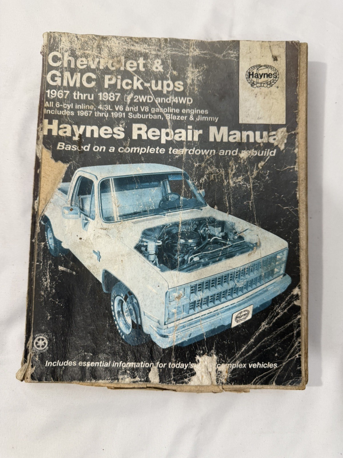 Haynes repair manual for Chevrolet or GMC pickups 1967 thru 1987 Haynes repair manual for Chevrolet or GMC pickups 1967 thru 1987