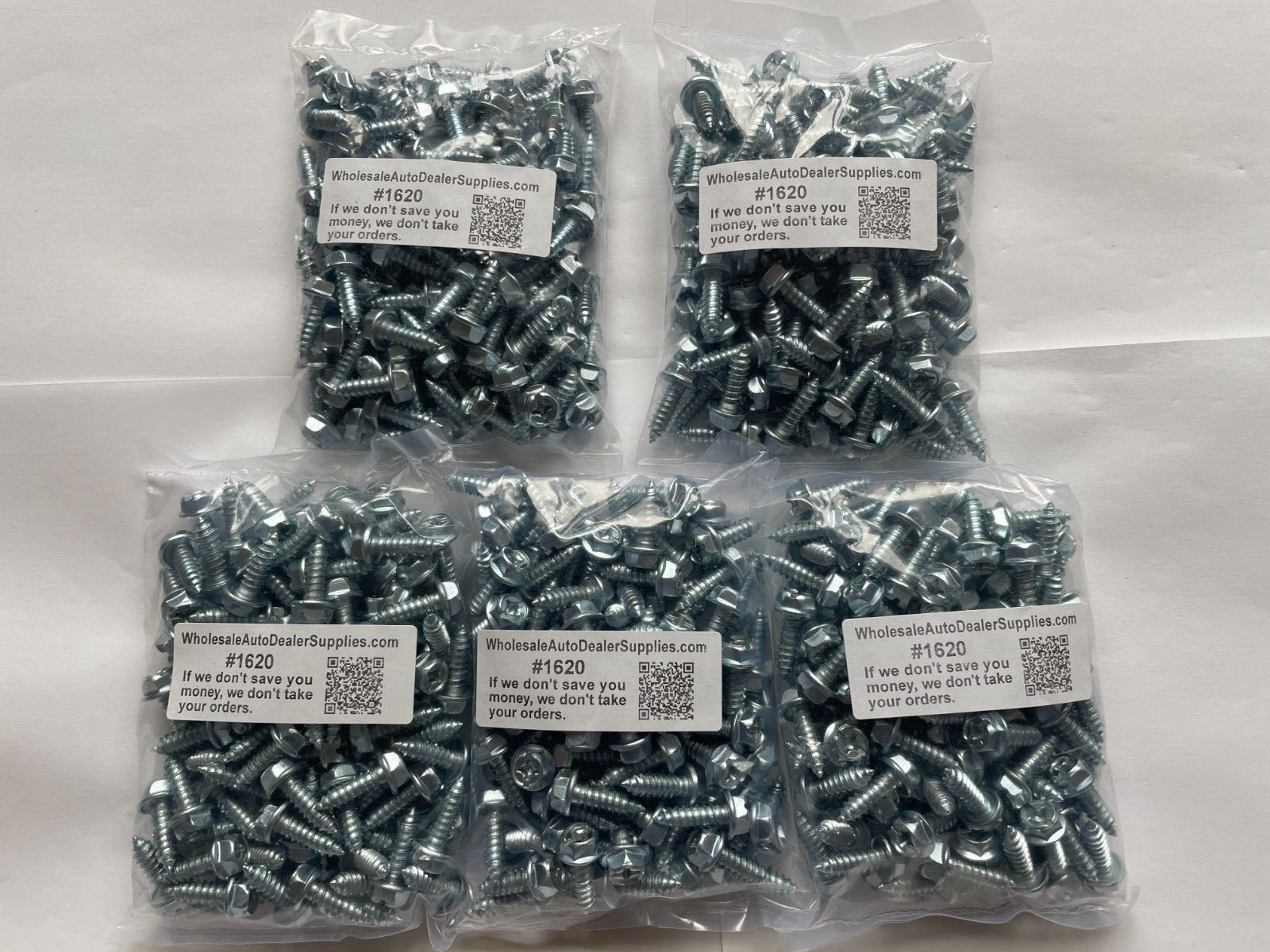 500 License Plate Screws for American Cars, #14x 3/4 500 License Plate Screws for American Cars, #14x 3/4
