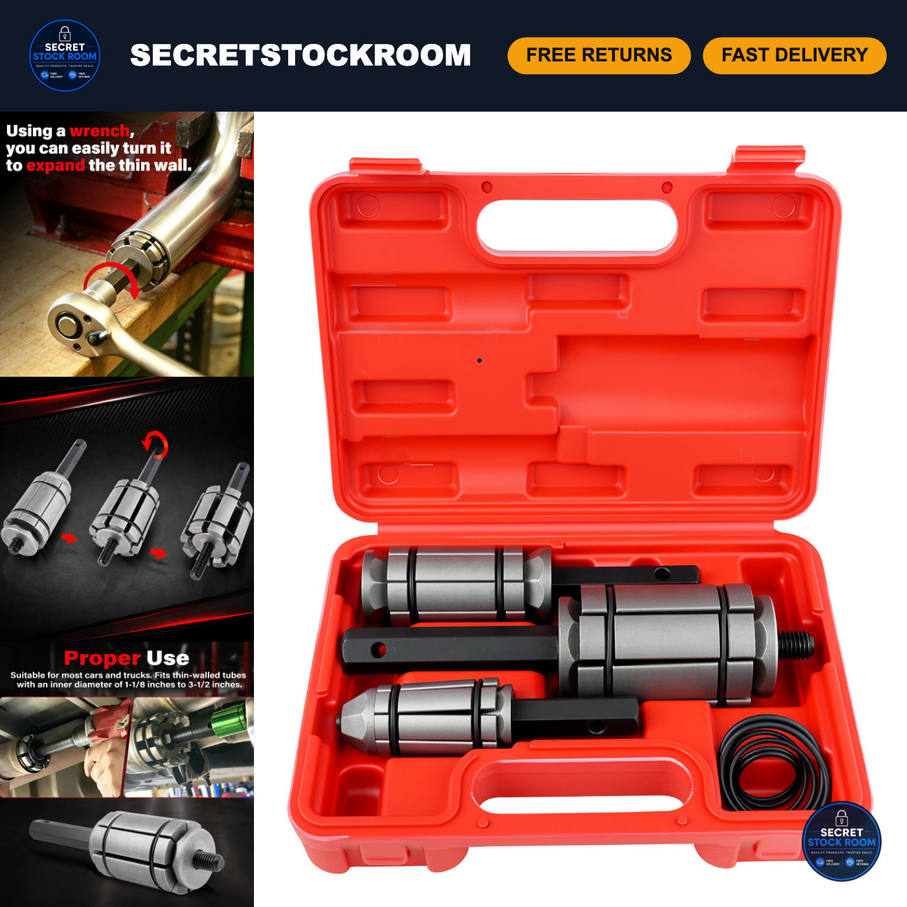3pcs Exhaust Pipe Expander Set, 1-1/8\