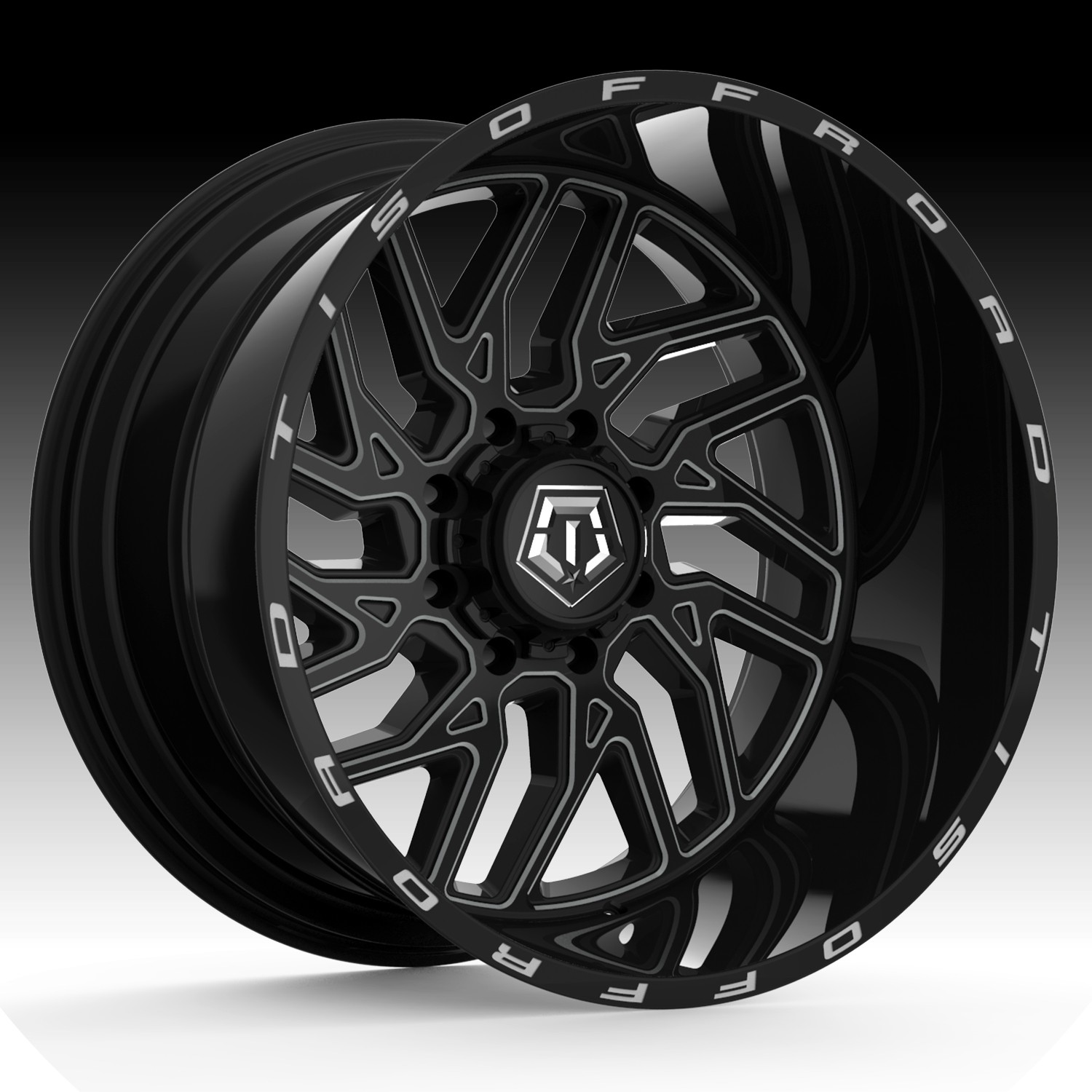 TIS 544BM Gloss Black Milled 22x10 8x170 -19mm (544BM-2208719S)