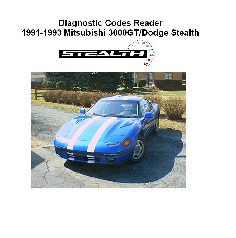 91-93 Mitsubishi 3000GT/Dodge Stealth Diagnostic Code Reader MANUAL
