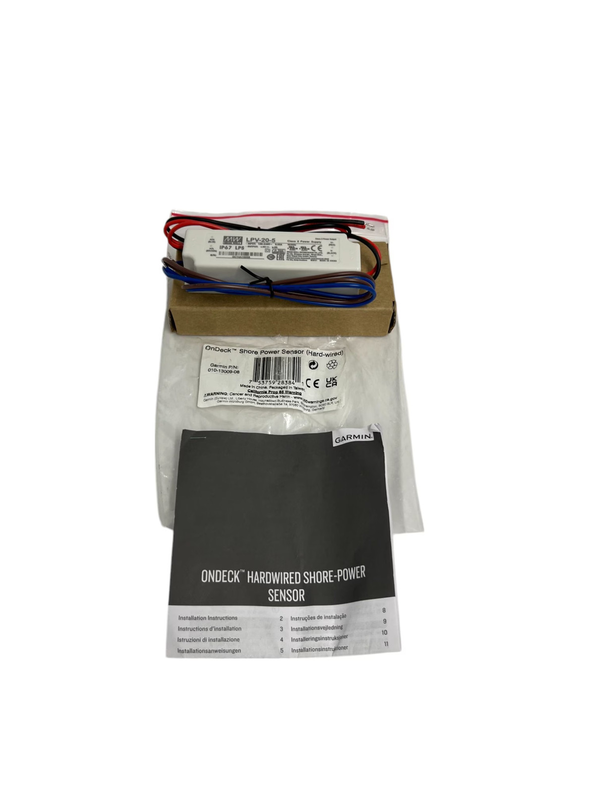 Garmin 010-13009-08 OnDeck Shore Power Sensor, Hard-Wired *NEW OPEN BOX*