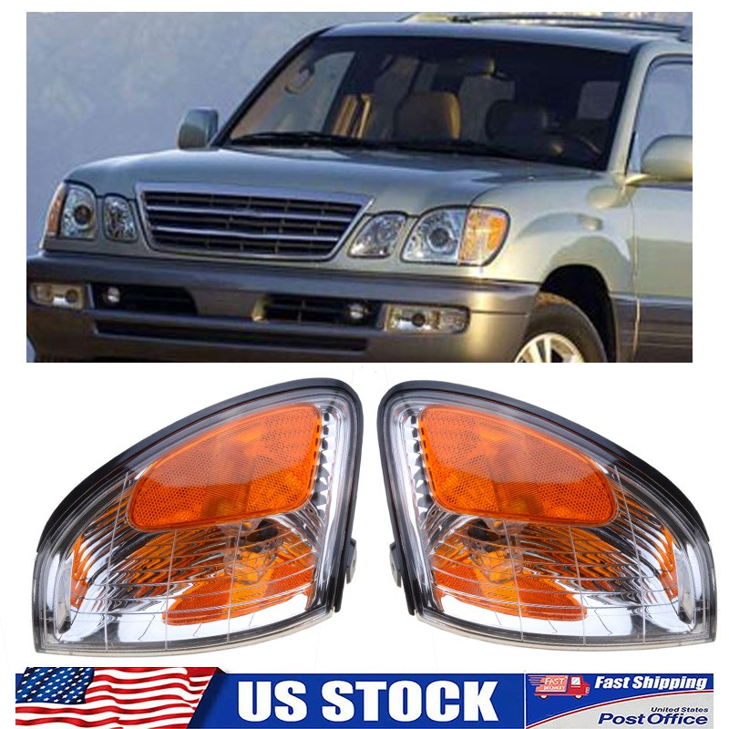 For Lexus LX470 4.7L 1998-2006 Side Marker Lamp Corner Turn Signal Lights Lens