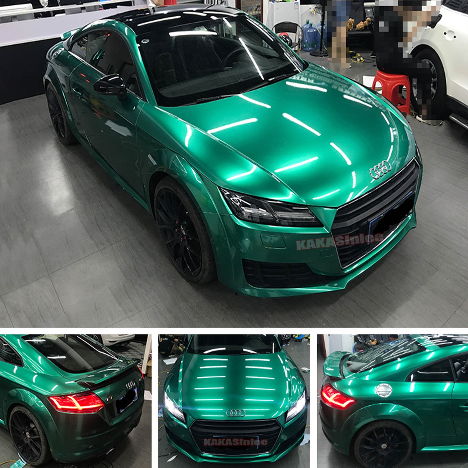 PET 65FT x 5FT Air Free Metallic Pearl Car Truck Vinyl Wrap Sticker Emerald US