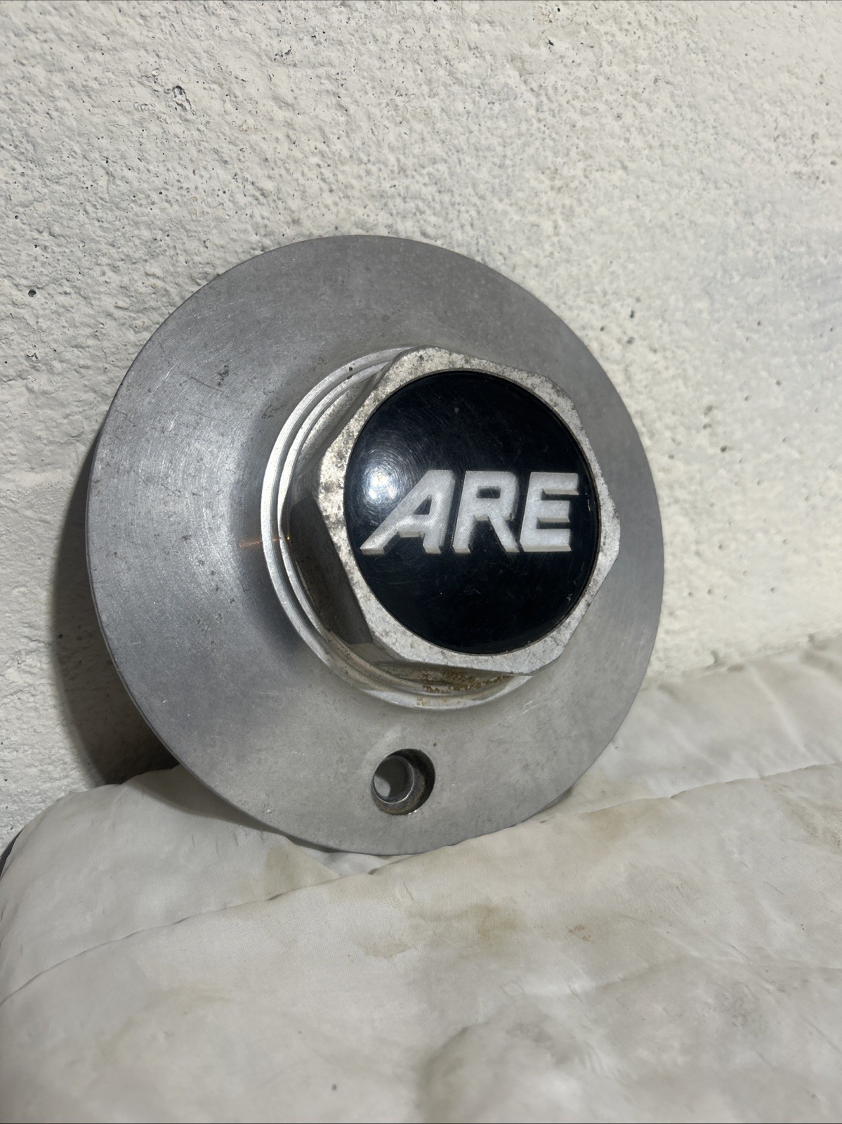 Vintage American Racing ARE Aluminum Custom Rim Wheel Center Hub Cap 899088 Vintage American Racing ARE Aluminum Custom Rim Wheel Center Hub Cap 899088