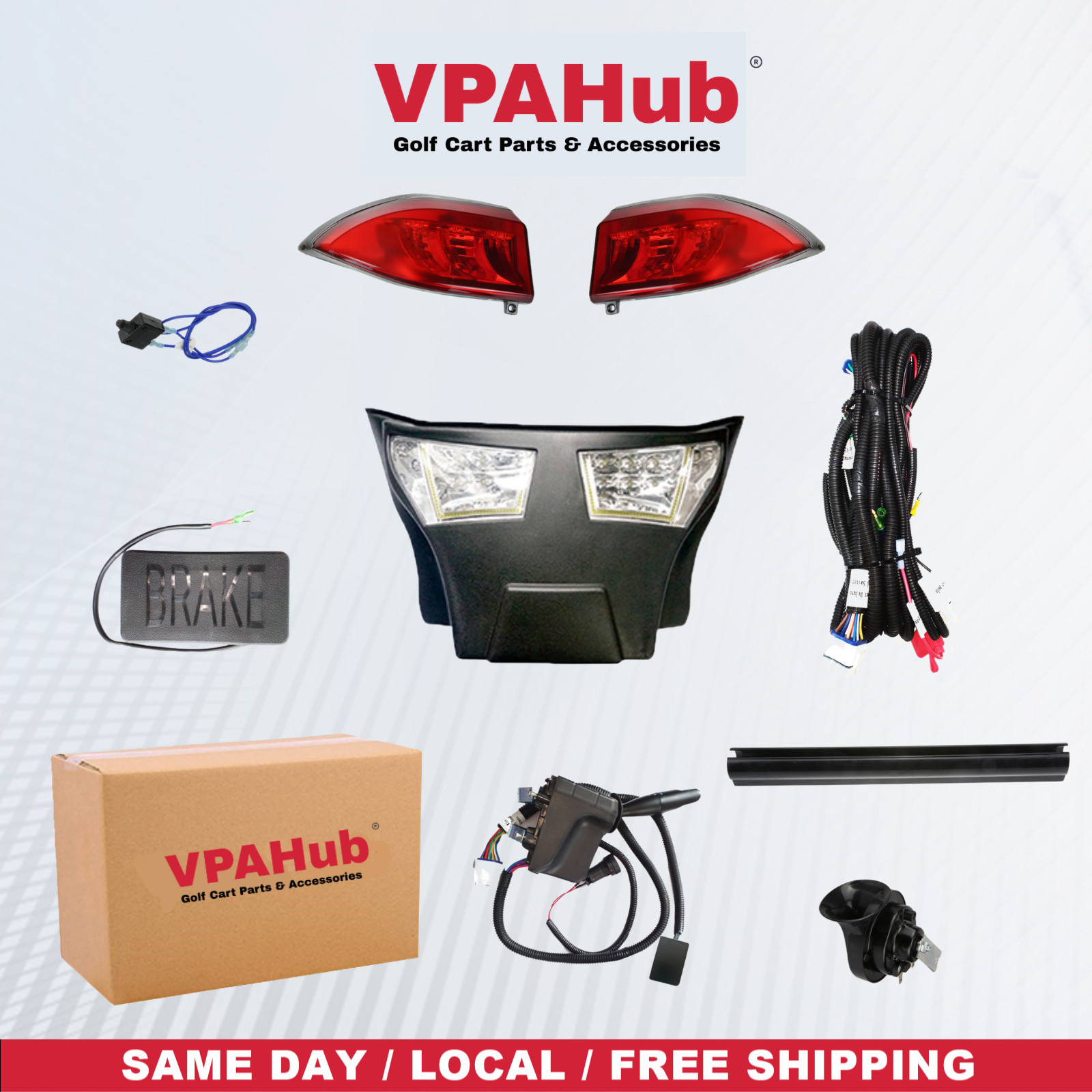 VPAHub Club Car Precedent Iron Man LED Deluxe High Low Beam Light Kit 12V