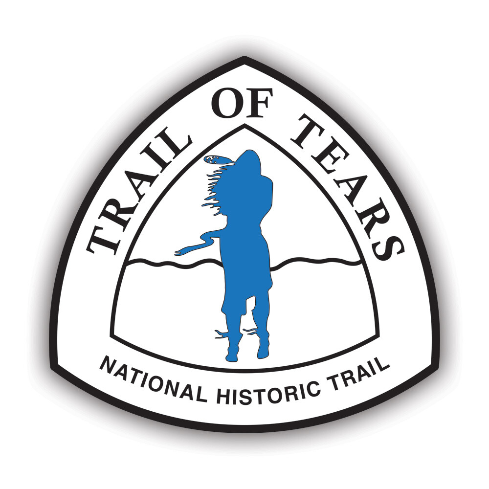 Trail of Tears National Historic Trail Sign Sticker Decal - native americans Trail of Tears National Historic Trail Sign Sticker Decal - native americans