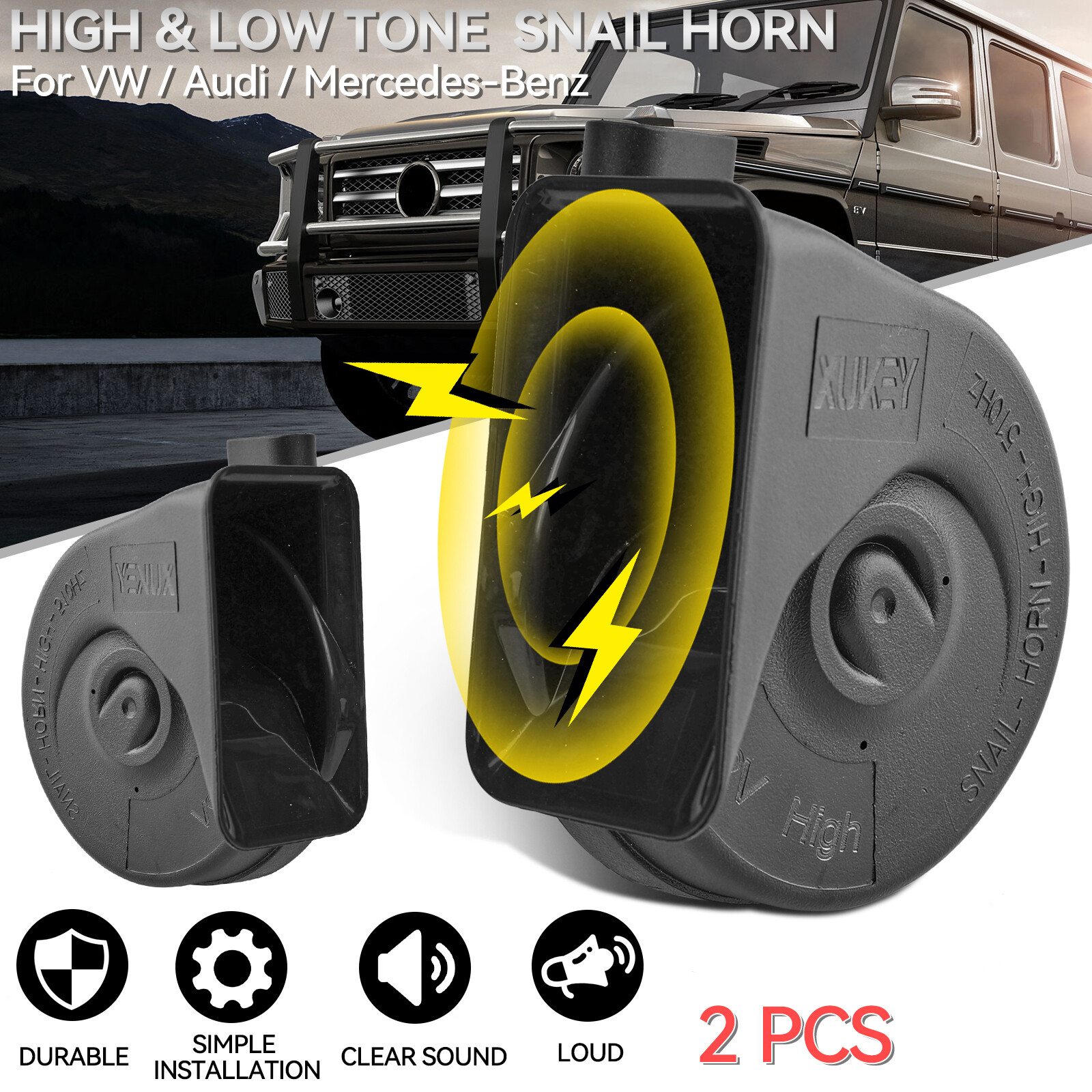 XUKEY Car Snail Horn For Mercedes W176 W246 W205 W212 W221 W208 R172 R231 X156