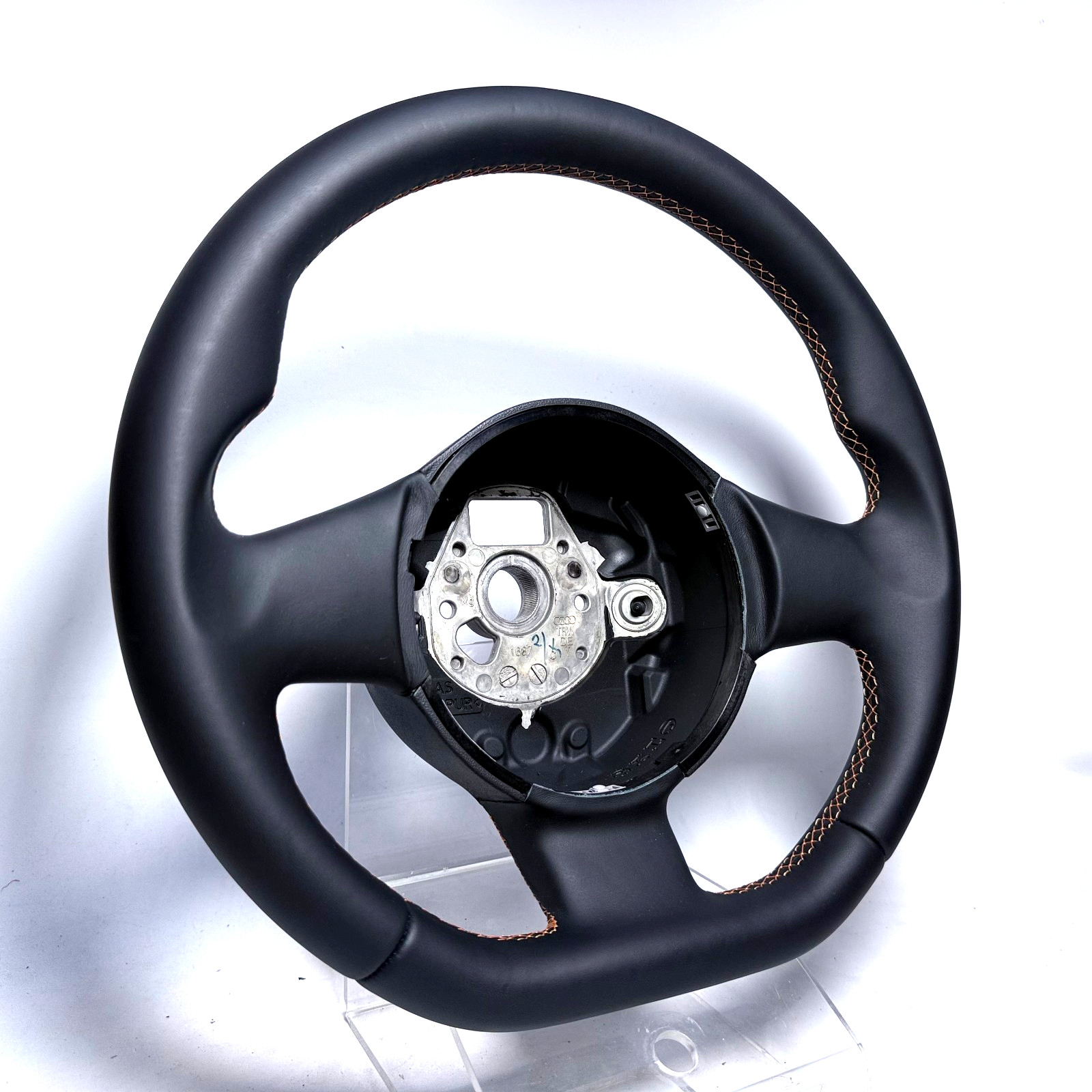 Lamborghini Gallardo LP560 LP570 2010~ Black Leather Steering wheel Orange stitc