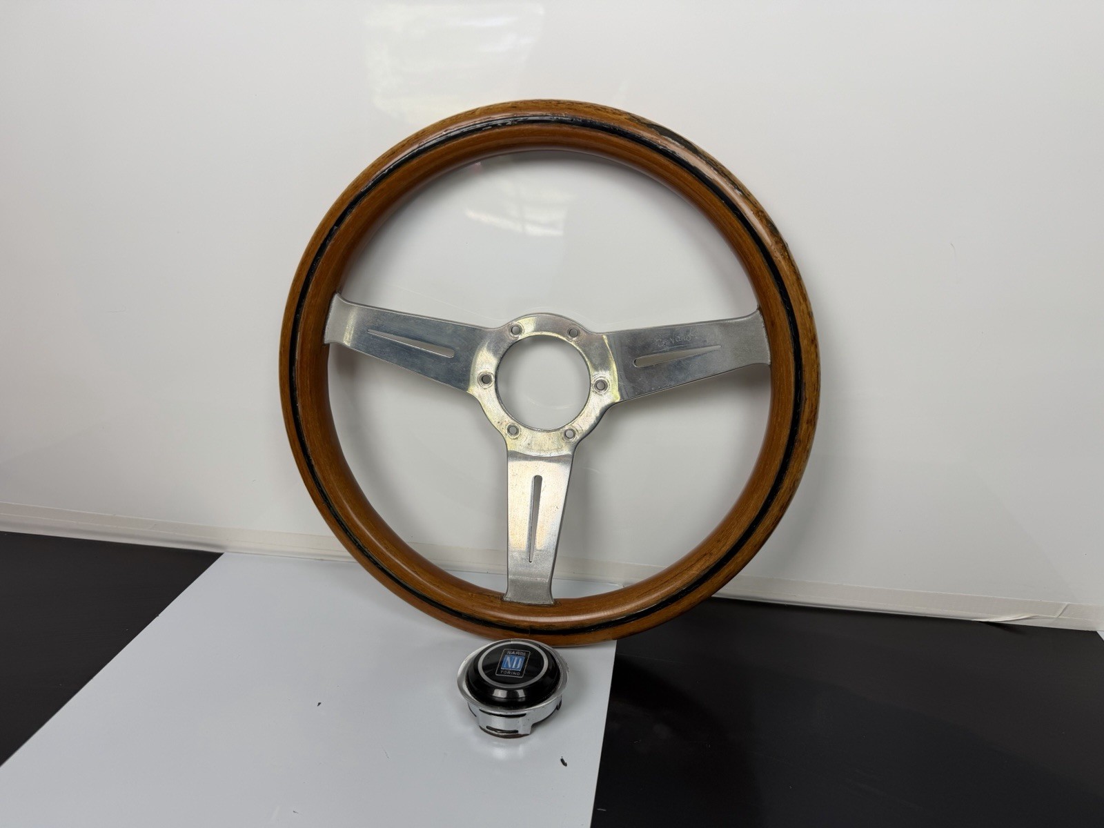 Vintage Nardi Torino 320mm Wood Steering Wheel 12.5” Horn Button Made Italy JDM Vintage Nardi Torino 320mm Wood Steering Wheel 12.5” Horn Button Made Italy JDM