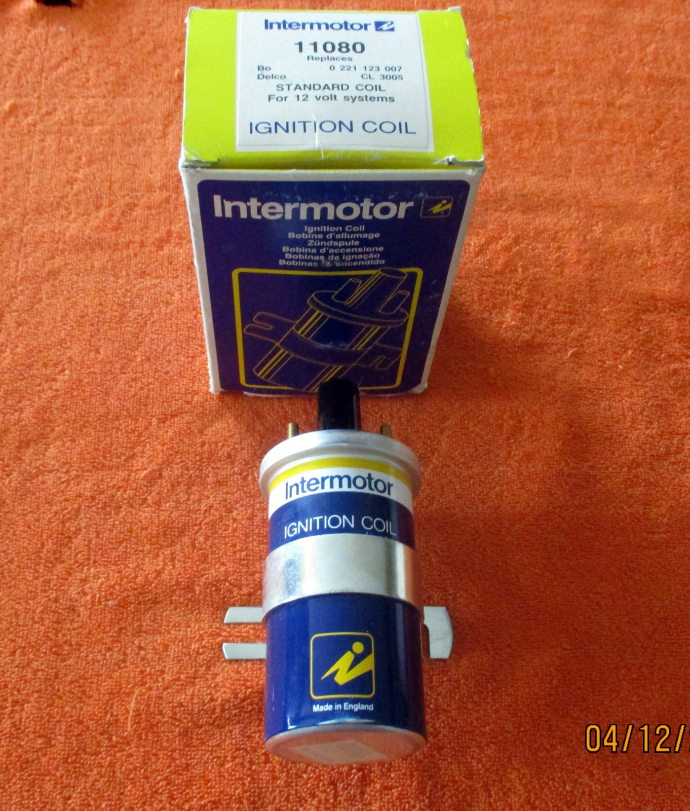 INTERMOTOR IGNITION COIL, MGB, MGC, MIDGET, AUSTIN-HEALEY, TRIUMPH -NEW INTERMOTOR IGNITION COIL, MGB, MGC, MIDGET, AUSTIN-HEALEY, TRIUMPH -NEW