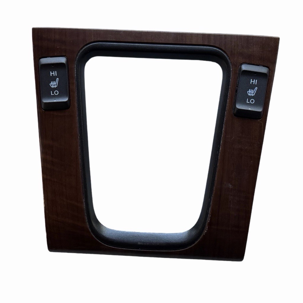 2003-2007 Honda Accord Center Console Shifter Trim Bezel Heated Switch Wood Nice