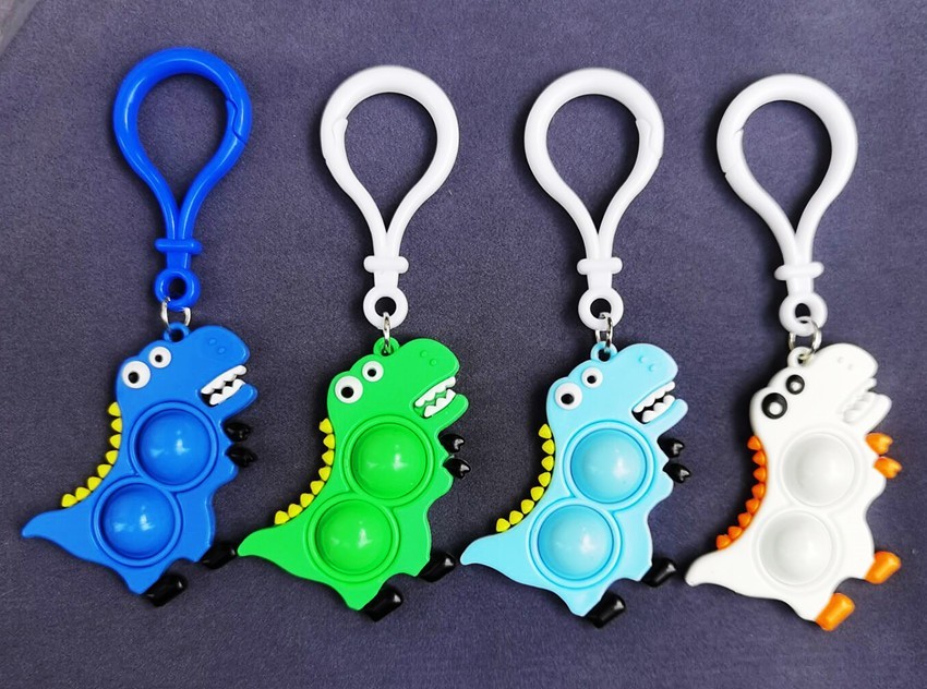 1 Pc Dinosaur Keychain Toy Pendant Bubble Pop Fidget Cute Key Ring Random Color 1 Pc Dinosaur Keychain Toy Pendant Bubble Pop Fidget Cute Key Ring Random Color