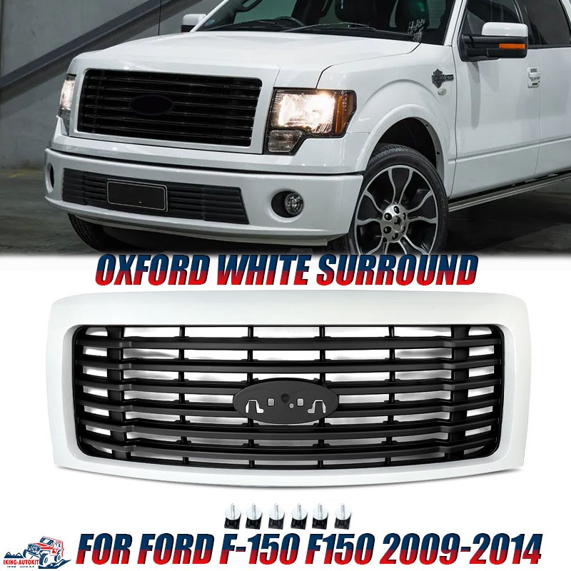 Oxford White For Ford F-150 F150 2009-2014 Harley-Davidson Front Bumper Grille