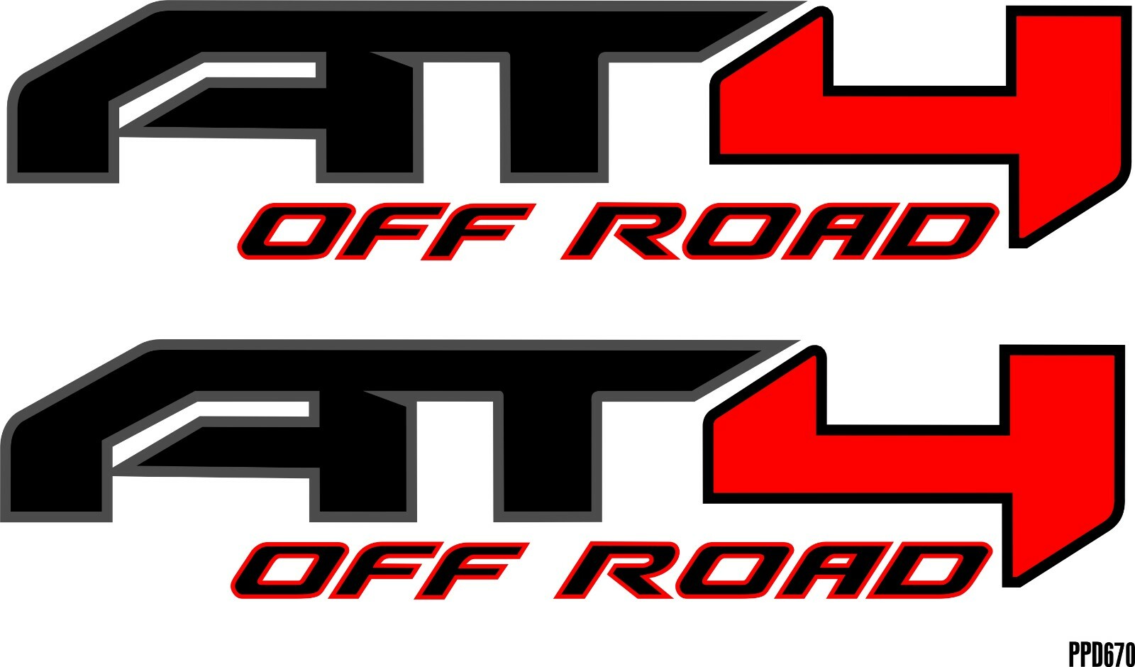 *AT4 Off Road CUSTOM BLACK Bed Fender Decals (2019-2022) GMC SIERRA GM USA