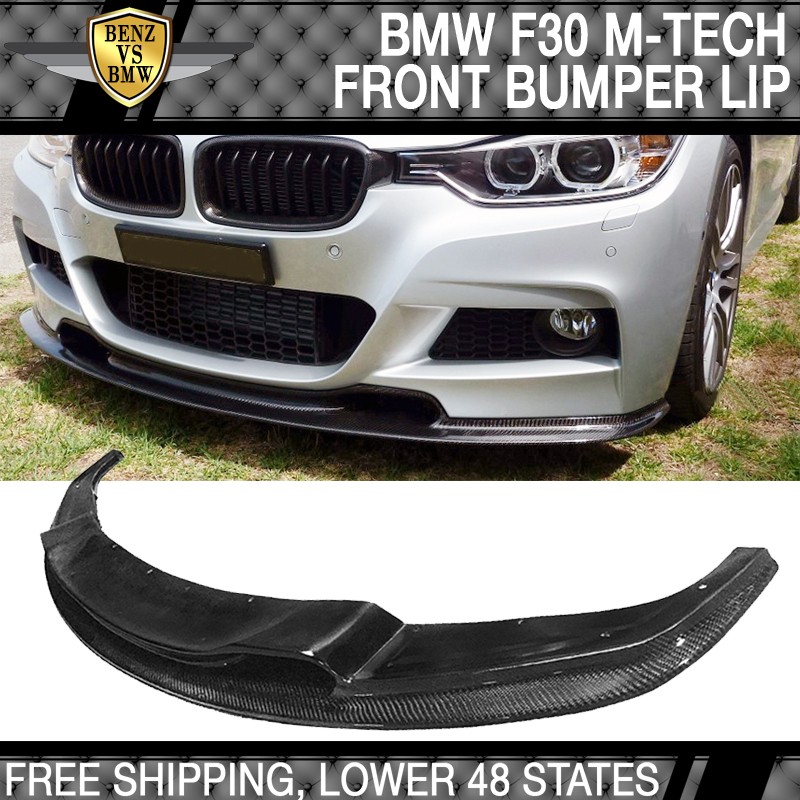 Fit 12-18 BMW F30 F31 M-Tech & M-Sport VR Style Front Bumper Lip Carbon Fiber CF
