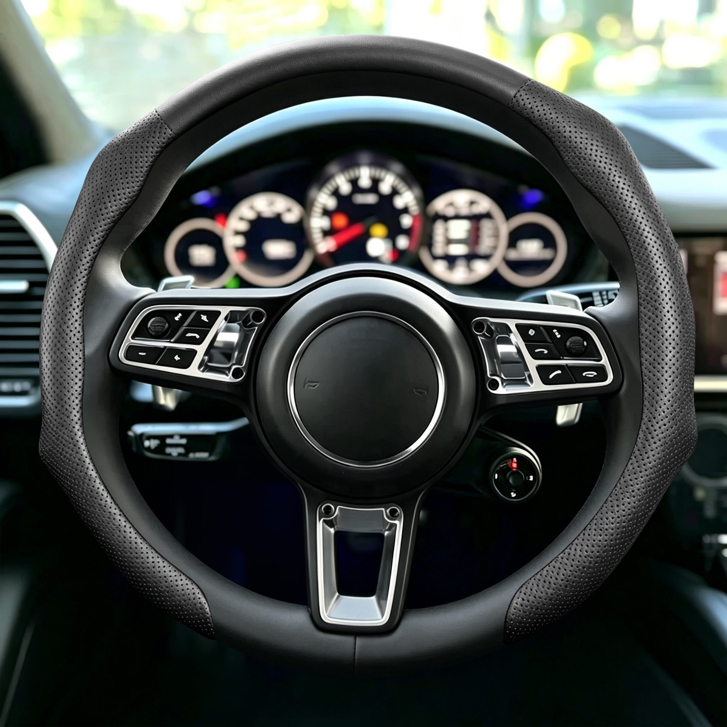 Ultra-Thin Car Steering Wheel Cover, Boost Buckle Design,Non-Slip & Easy Install