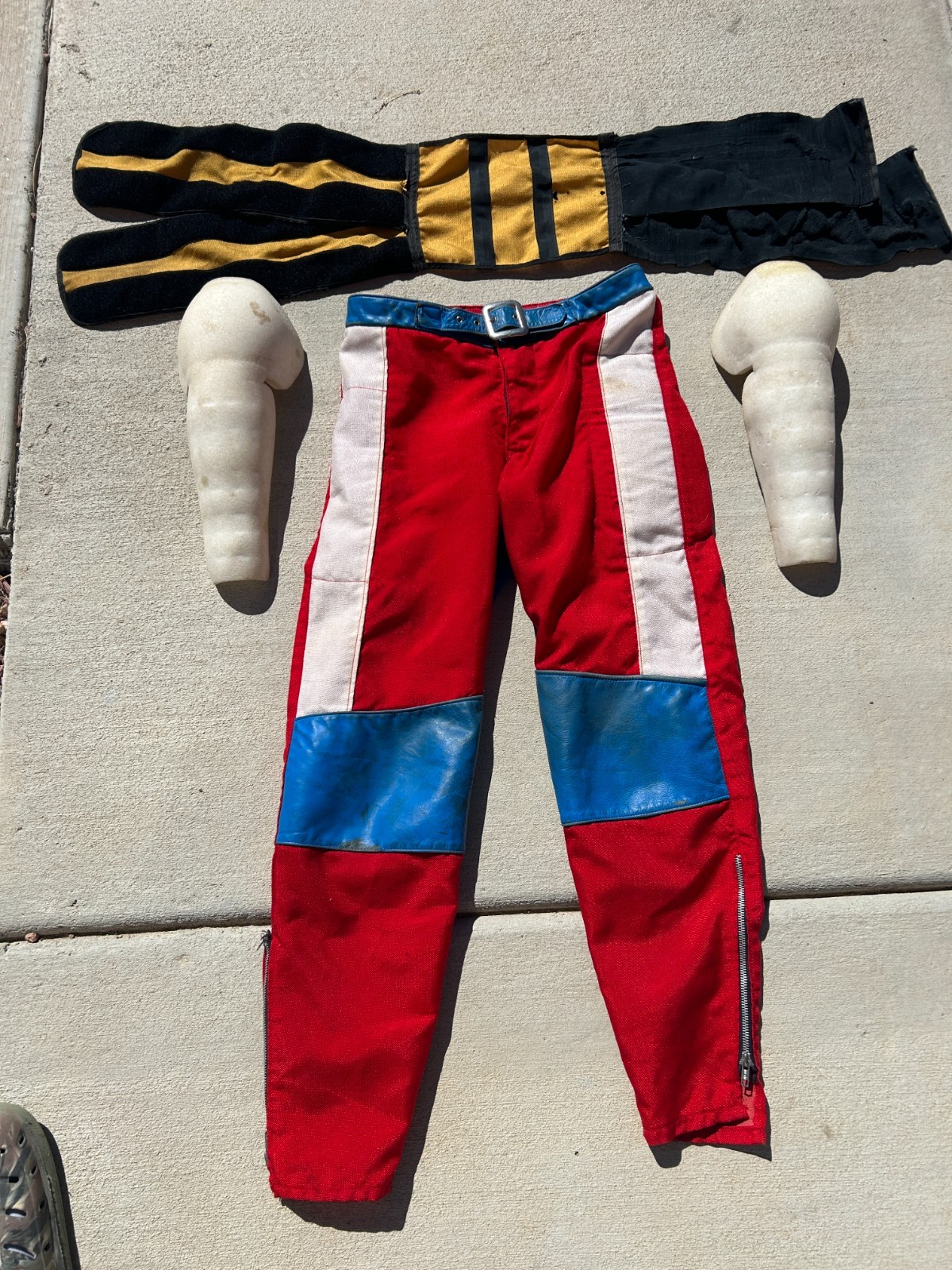 Vintage 70s ROCKY Nylon/ Leather Motorcycle Pants Made in California USA 32x30 Vintage 70s ROCKY Nylon/ Leather Motorcycle Pants Made in California USA 32x30