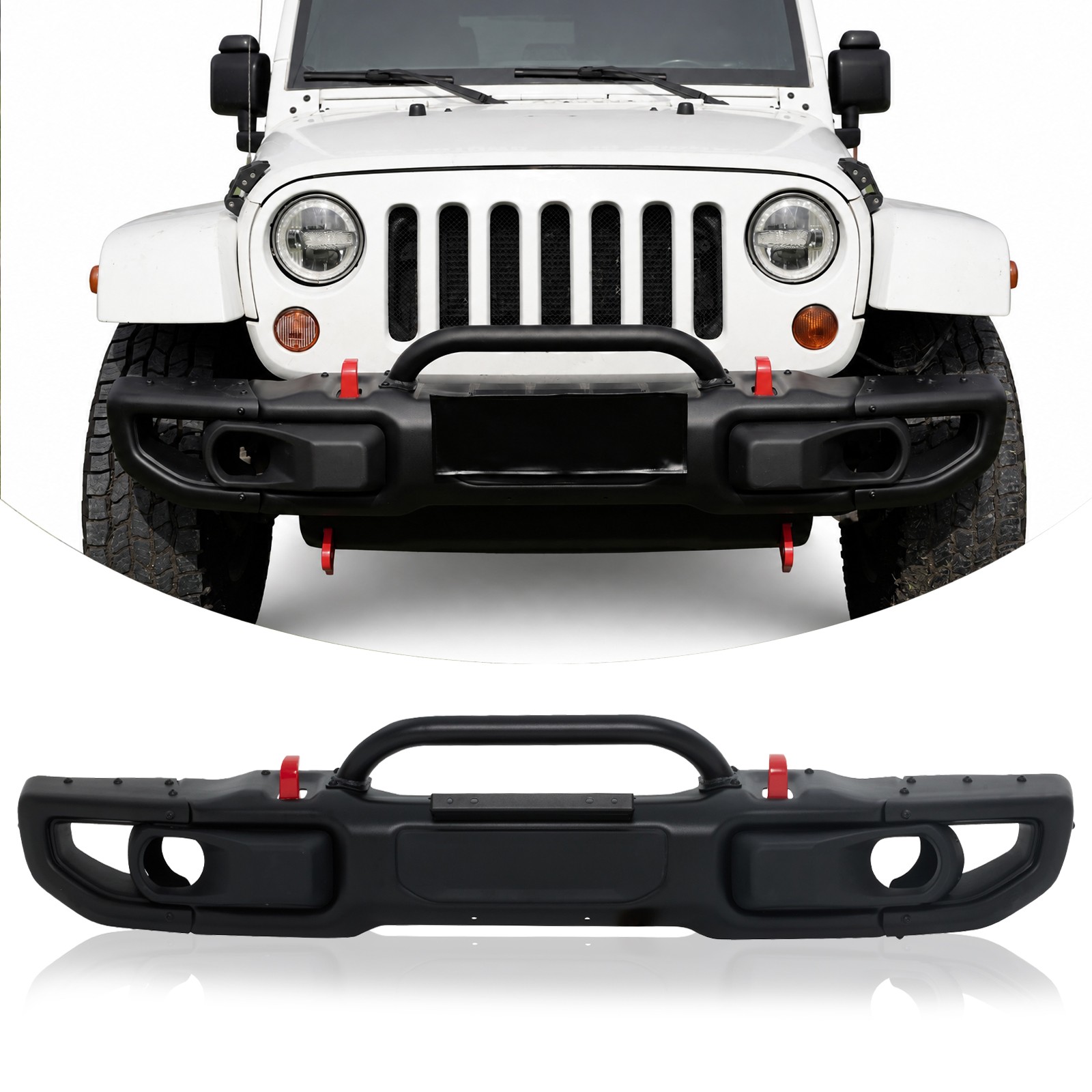 10th Anniversary Style Aluminum Front Bumper For Jeep Wrangler 2007-2018 JK