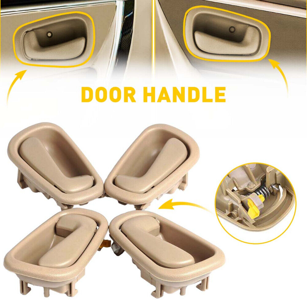 4x Beige Inside Inner Interior Door Handle For 98-02 Toyota Corolla /Chevy Prizm