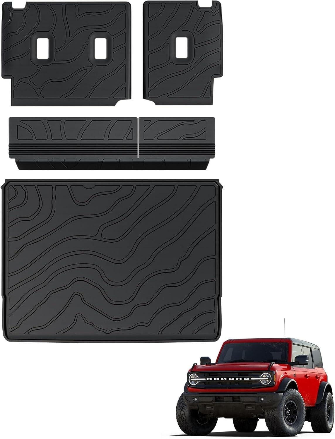 Mabett Seat Back Covers Cargo Liner for Ford Bronco 2022 2023 2024 2025 Mabett Seat Back Covers Cargo Liner for Ford Bronco 2022 2023 2024 2025