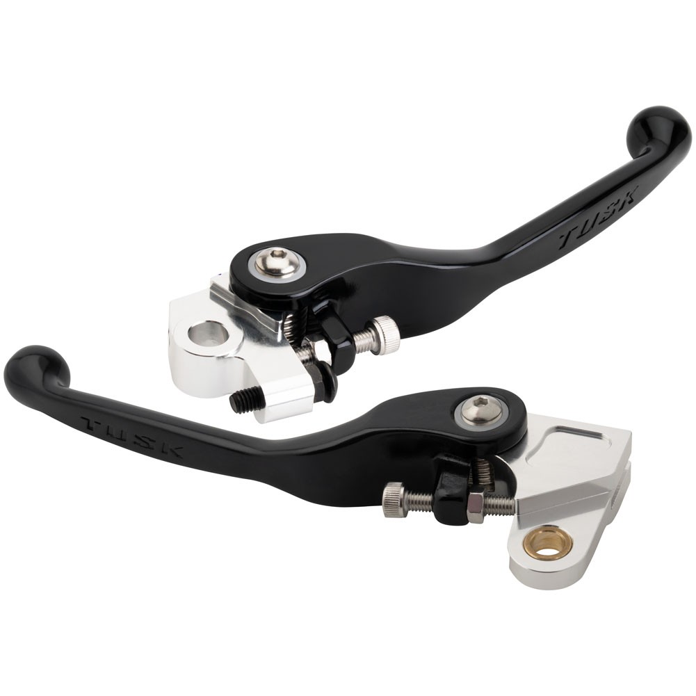 Tusk Axis Folding Lever Set Standard Black For Honda CRF150R 2007-2009,2012-2026