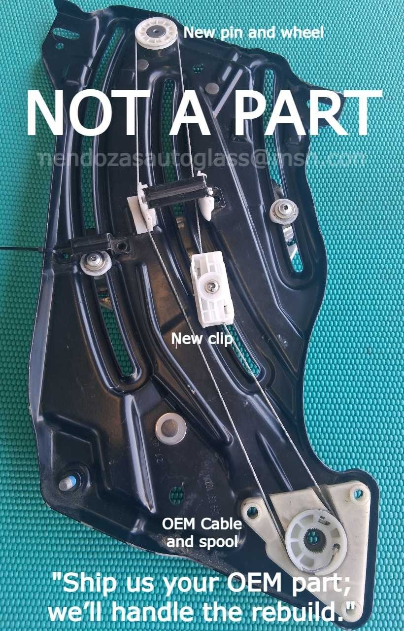 06-12 Porsche 911 Quarter Window Regulator Driver Rear - Rebuild Service