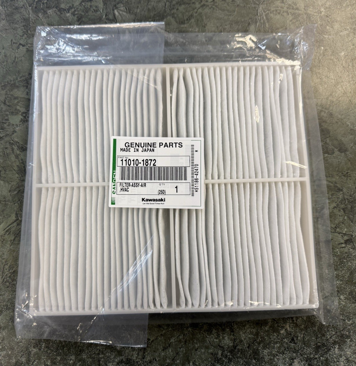 2025 Kawasaki Ridge 1000 HVAC Air Filter Genuine OEM 11010-1872