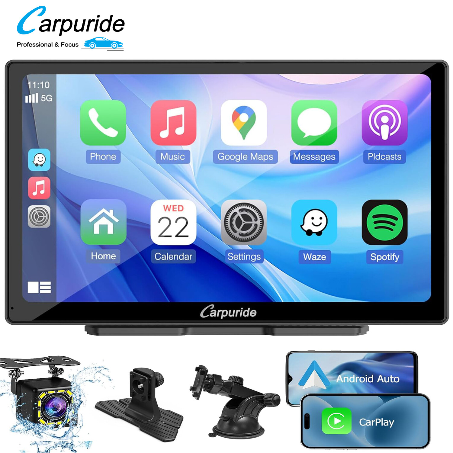 CARPURIDE C98 Wireless 9’’ Apple Carplay Android Auto GPS Navigation Car Stereo CARPURIDE C98 Wireless 9’’ Apple Carplay Android Auto GPS Navigation Car Stereo