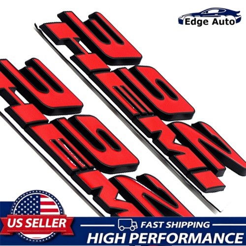 Set of 2 For Charger 392 HEMI 3D Side Fender Emblem Badge Metal Red 68086136AE