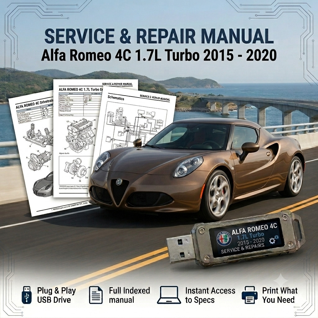 ALFA ROMEO 4C 2015 2016 2017 2018 2019 2020 SERVICE REPAIR WORKSHOP MANUAL USB