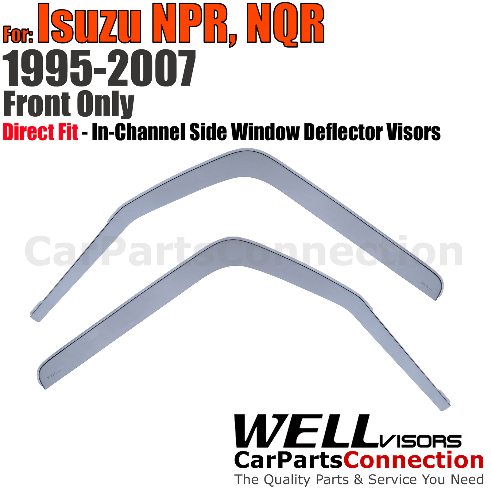 Wellvisors In-Channel Window Visors Deflectors 2Pcs For Isuzu NPR NQR 1995-2007